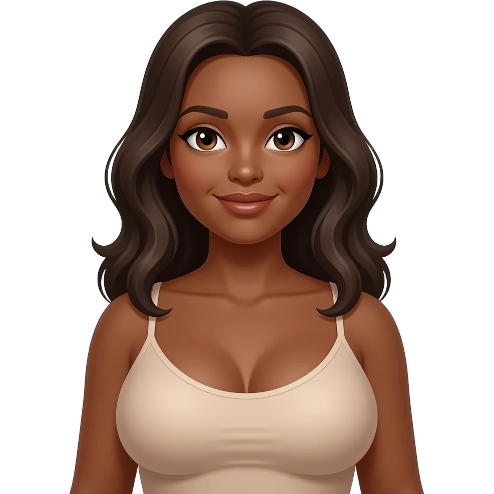 Big brown breast woman emoji