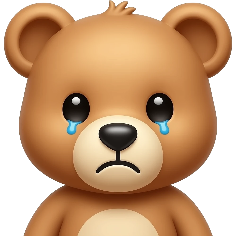 sad teddy emoji emoji
