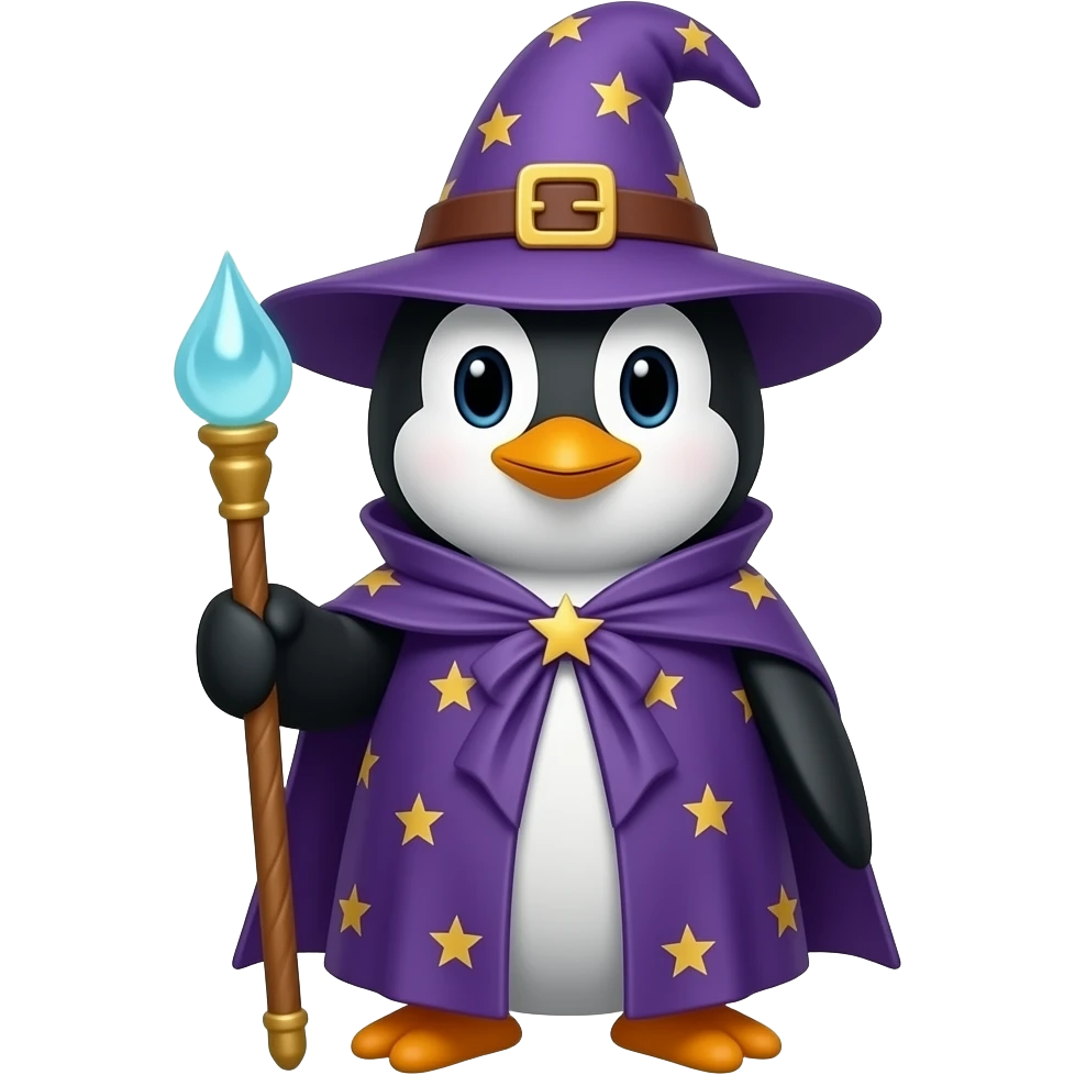 Penguin Wizard emoji