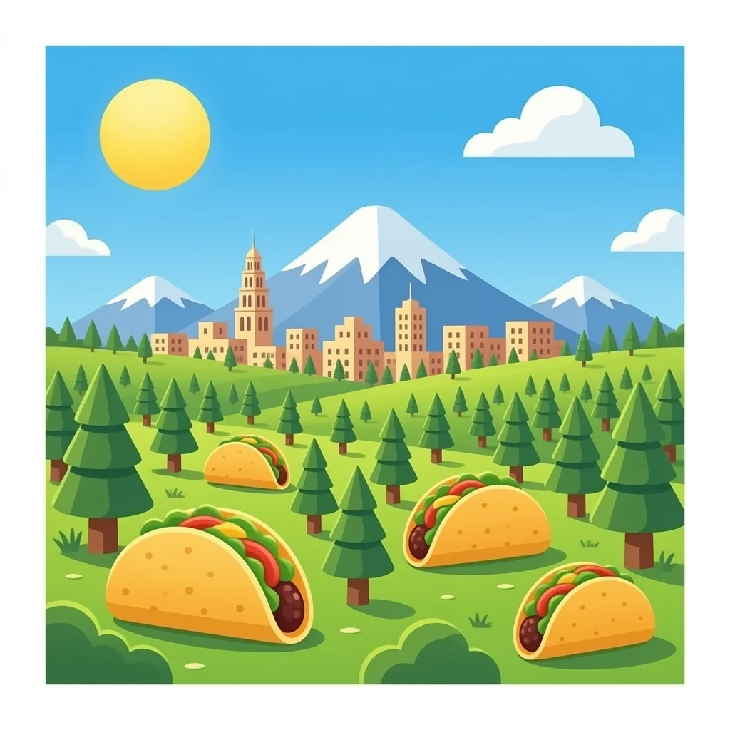 Taco forest  tizi my city  games doodle emoji