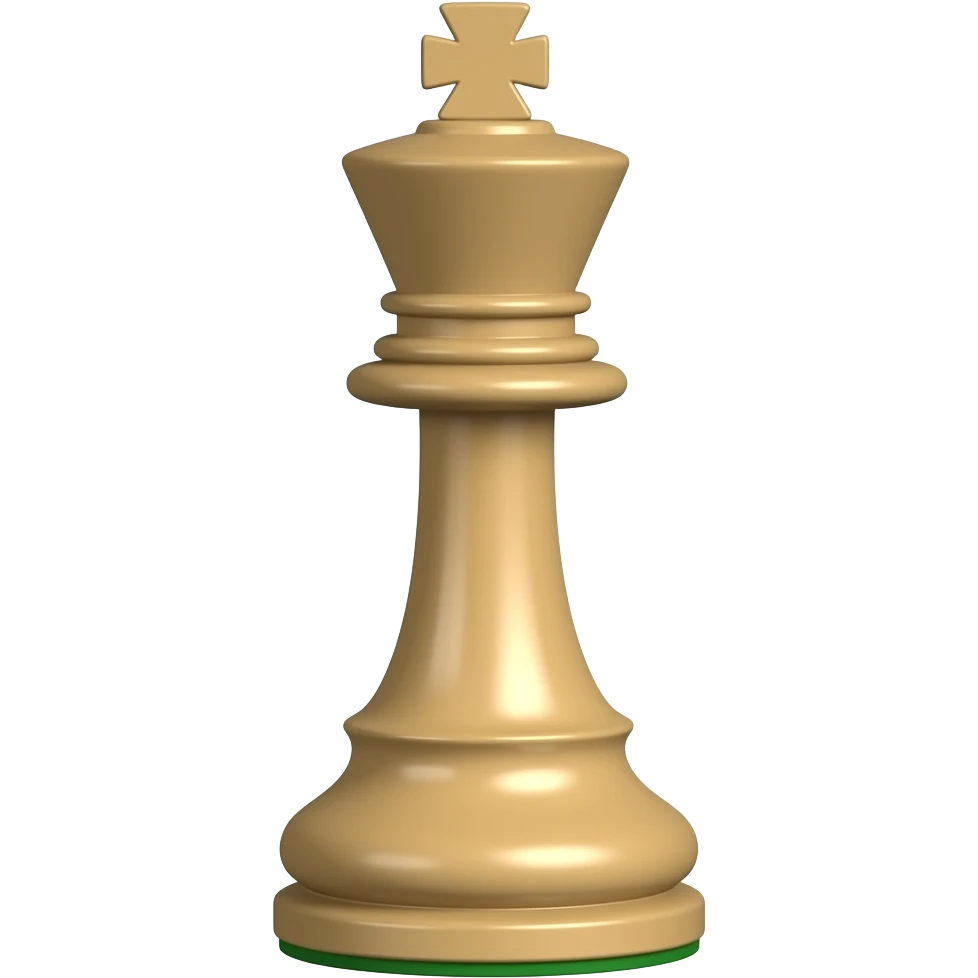 Tall and long 3d tan chess piece iOS emoji