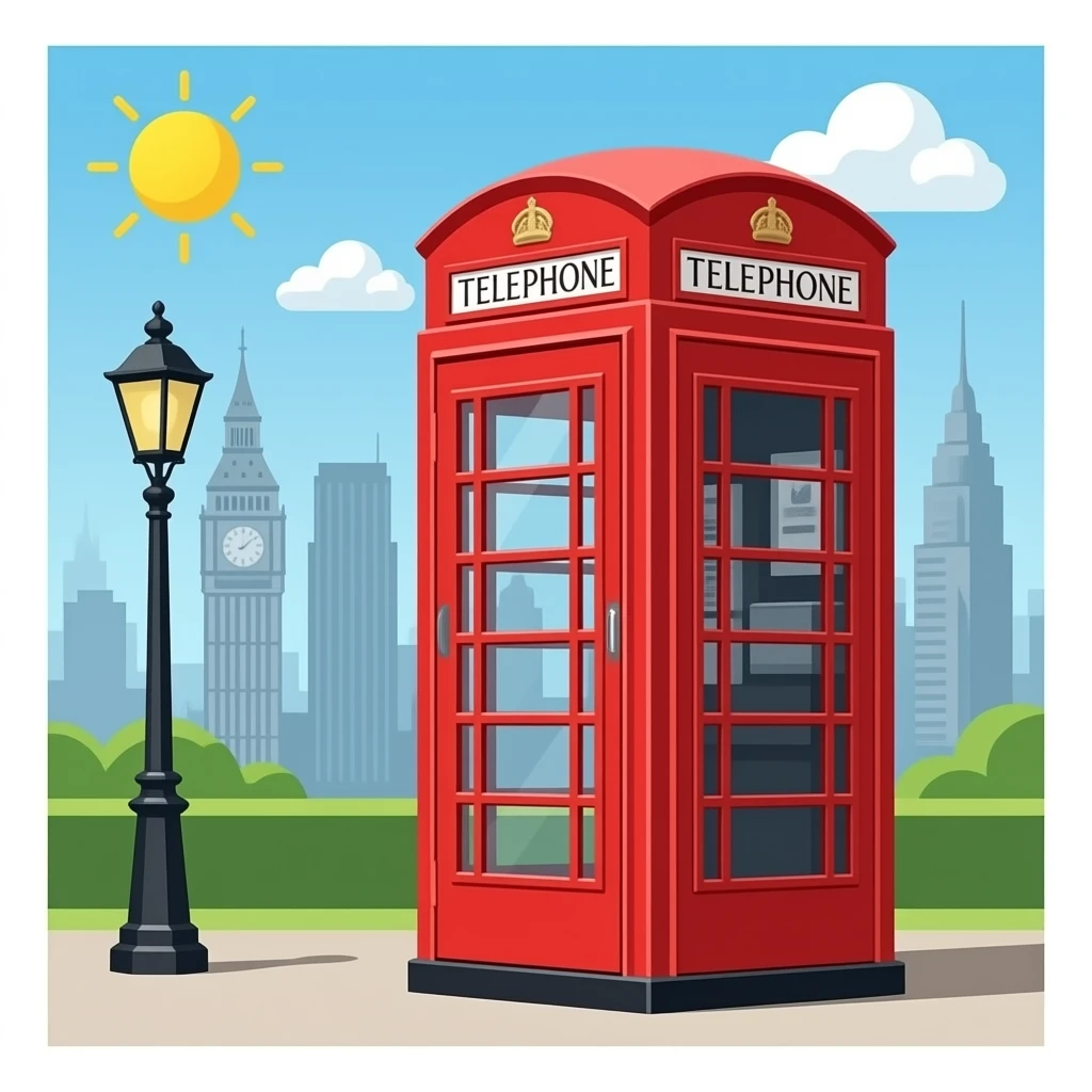 Cabina telefonica londinese rossa emoji