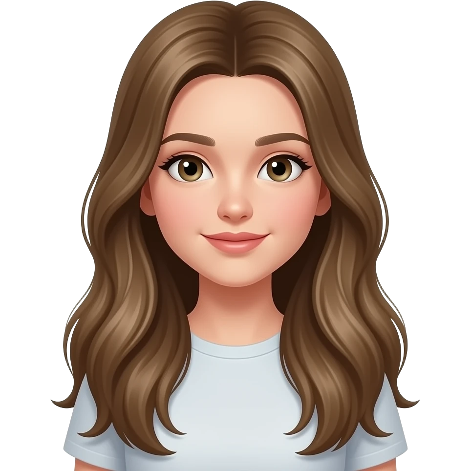 GIRL WITH LOOONG SHINY HAIR DARK BLONDE emoji