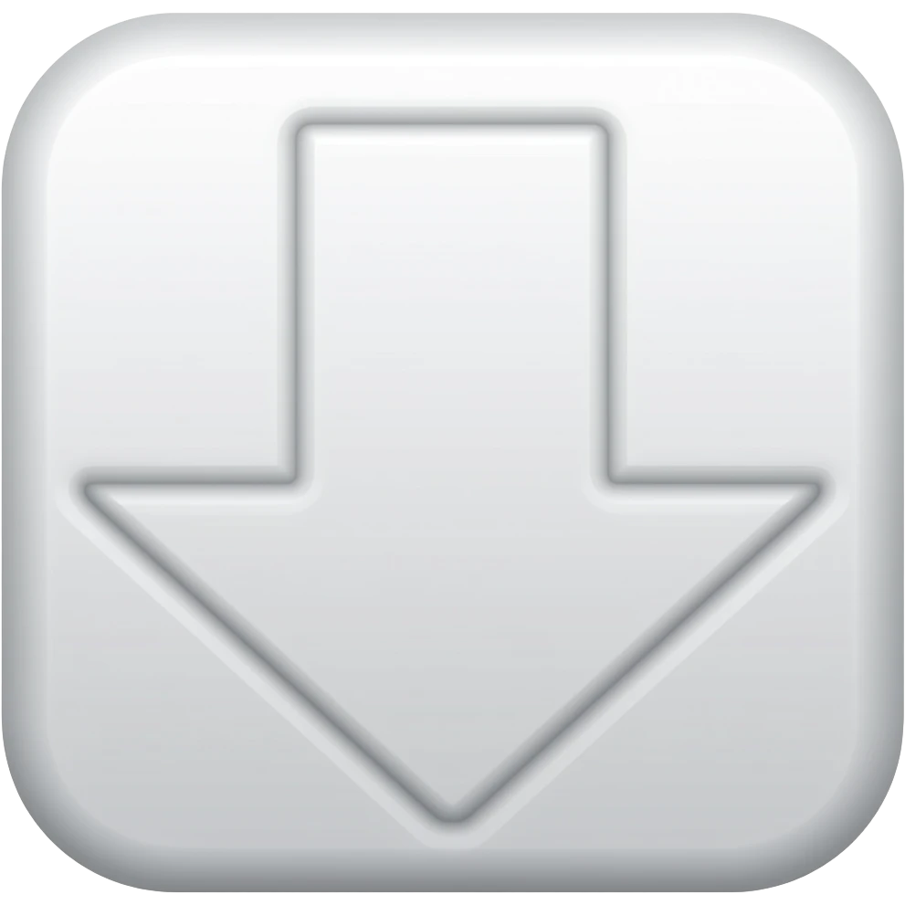 Down side arrow white emoji