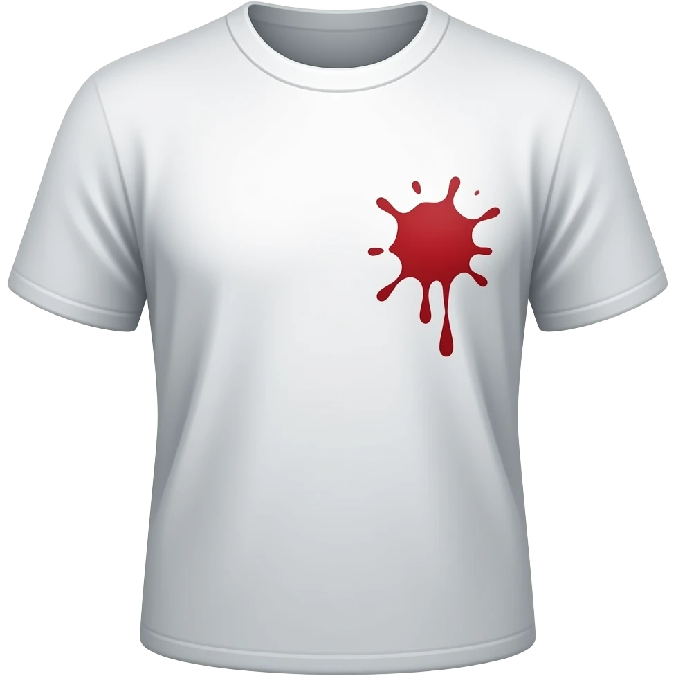 tshirt one red stain emoji