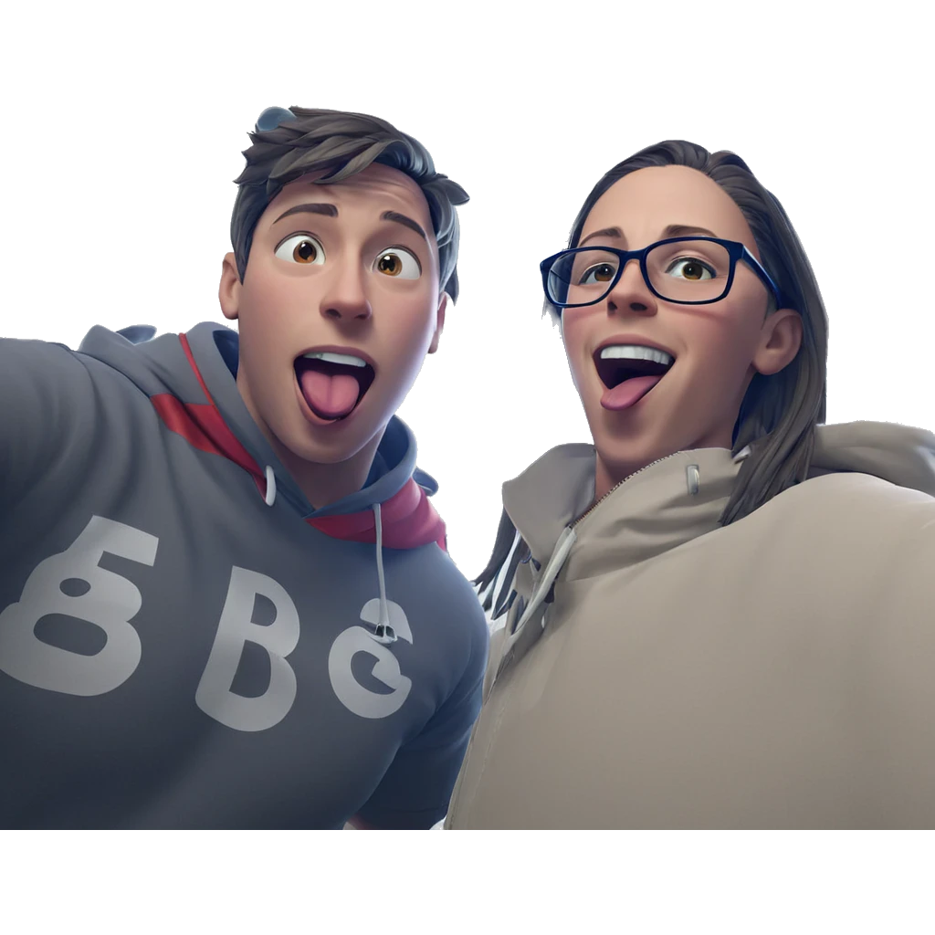 boys playing with tongues out emoji