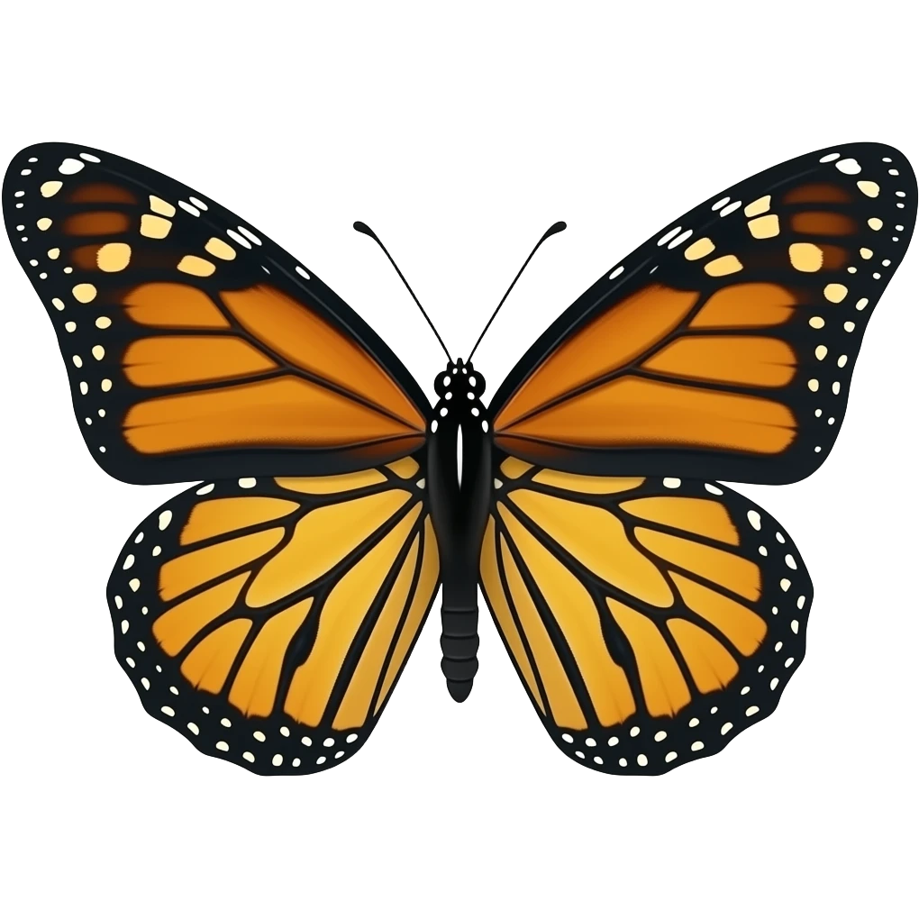 Una mariposa tomando fotos emoji