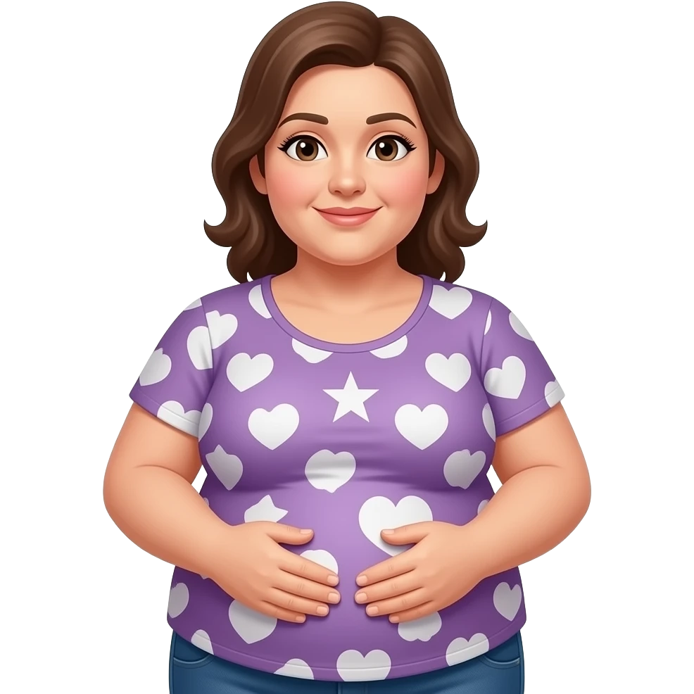 FAT WOMAN WITH MENOPAUSAL BELLY emoji