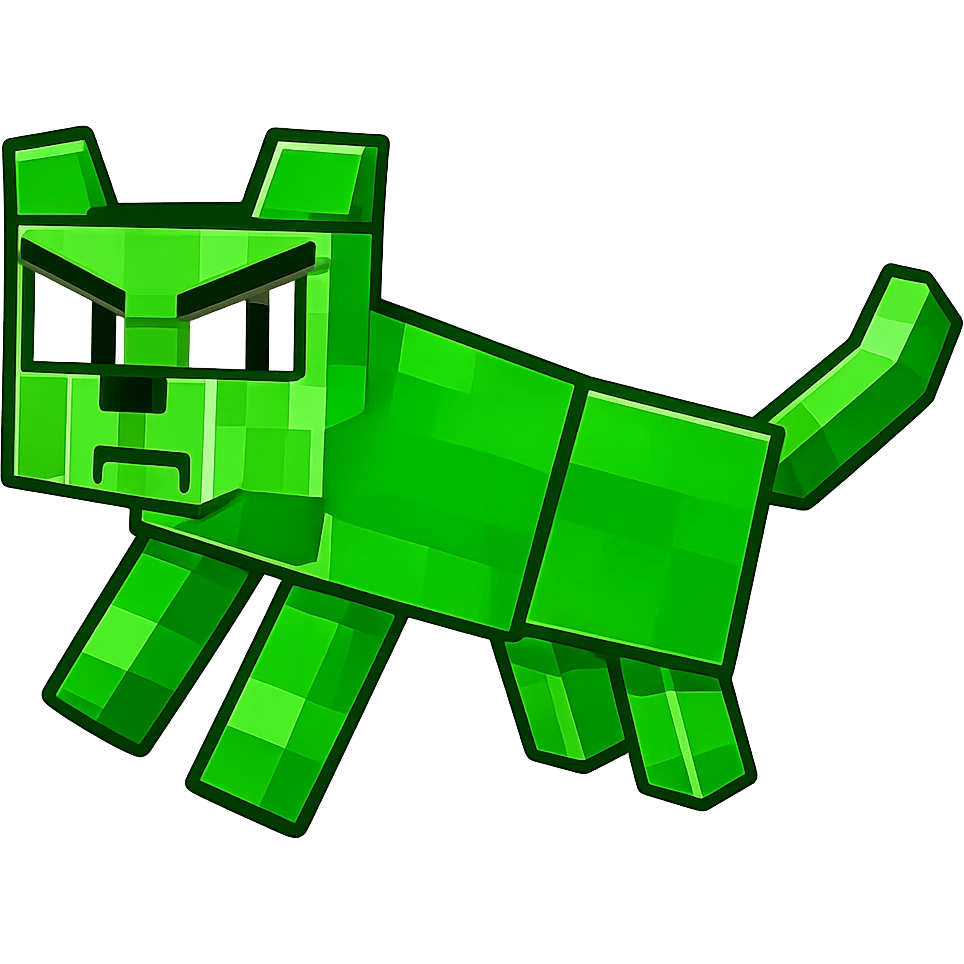 Extract only the green dog from the image, remove the background and all other characters, and provide the dog with a transparent background. The style should be preserved as much as possible. emoji