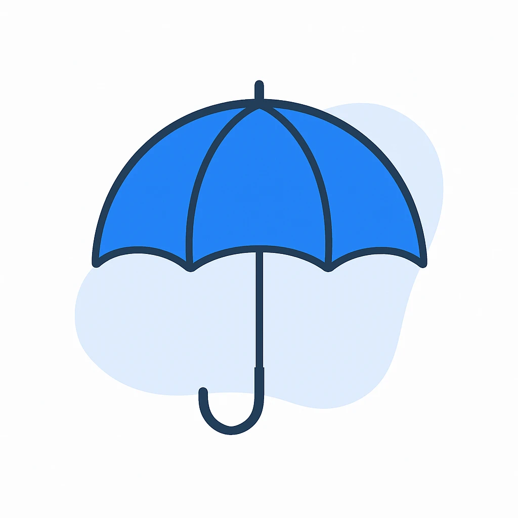 blue umbrella emoji