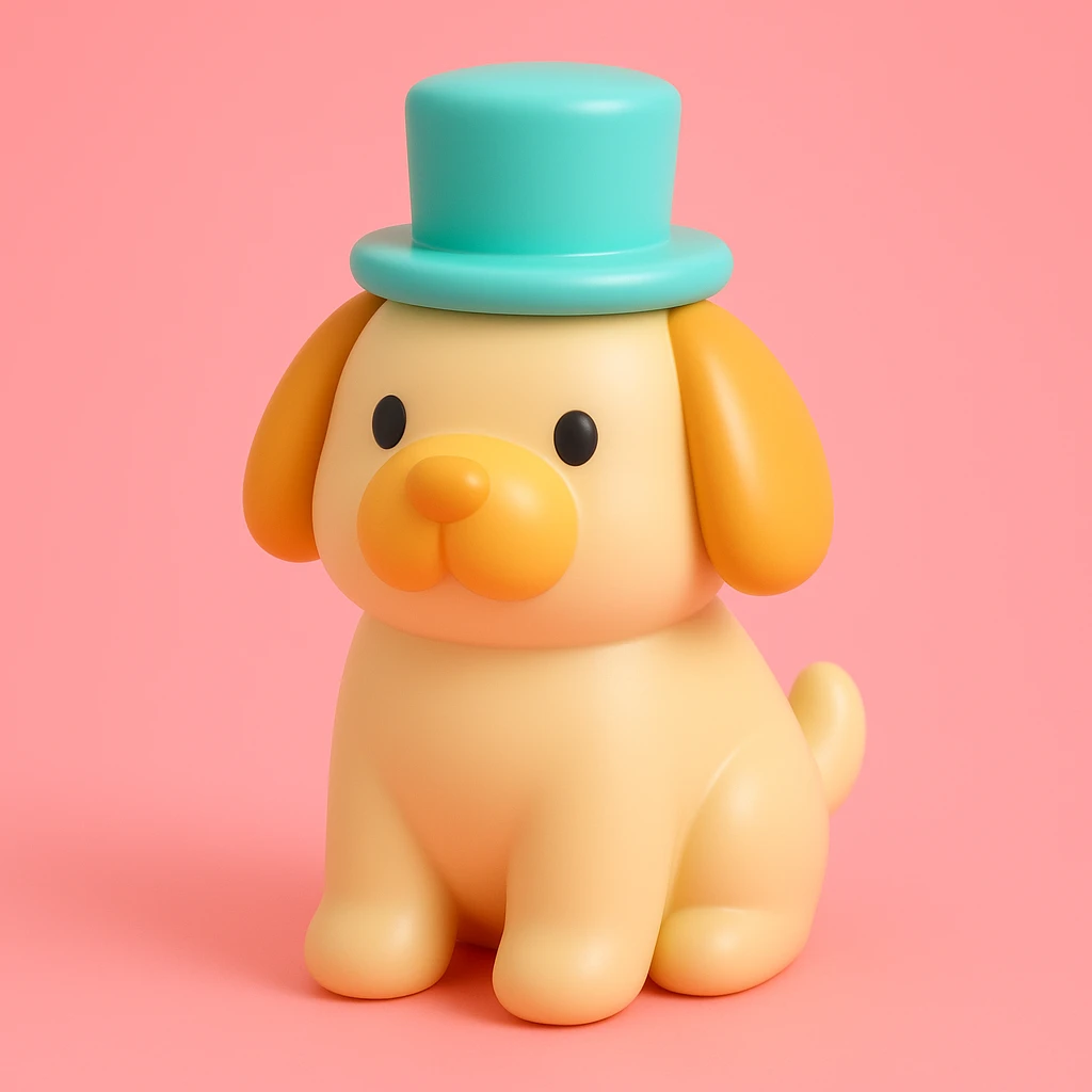 dog with tophat emoji