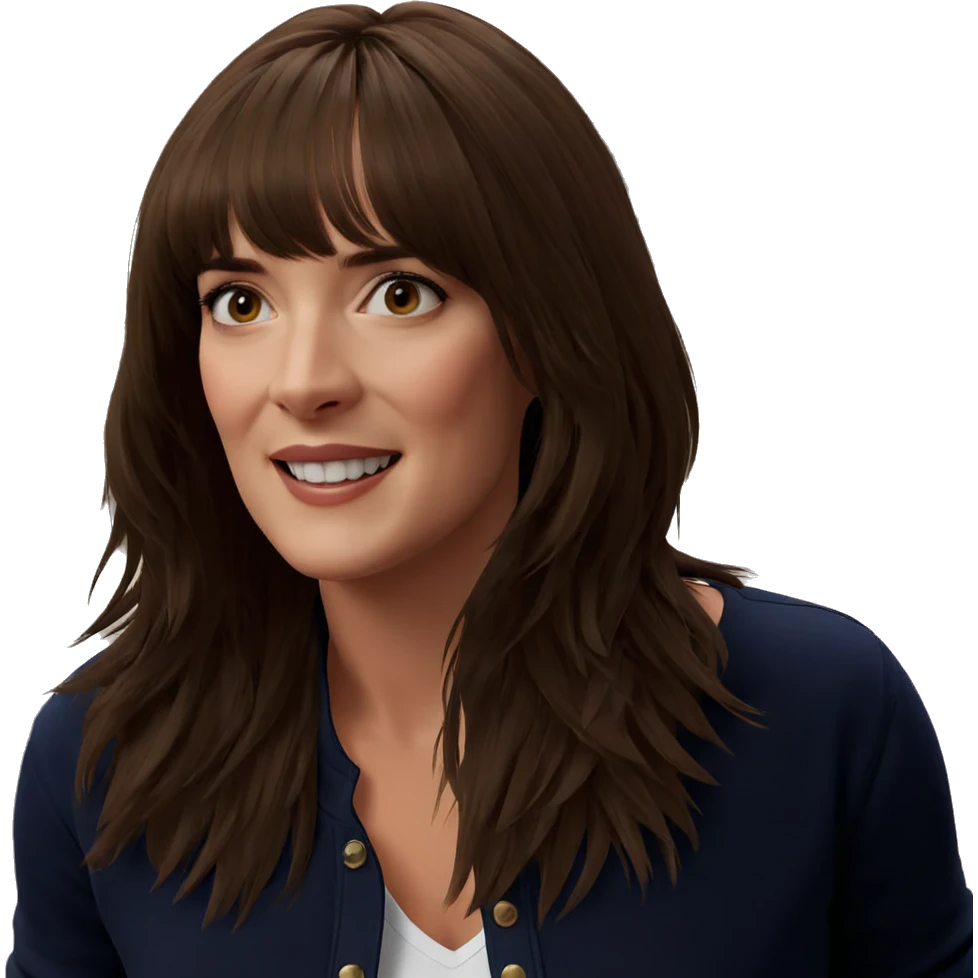 smiling girl in casual outfit emoji