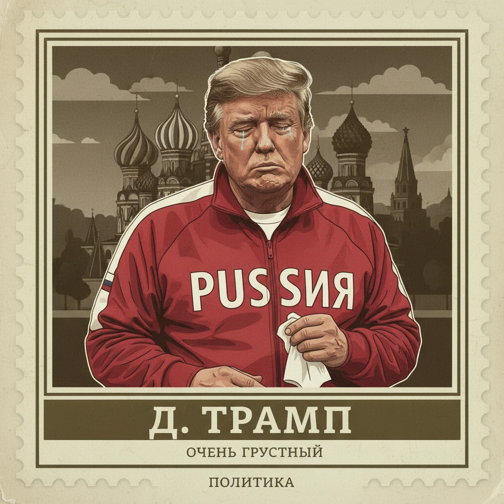 Дональд Трамп в спортивном красном костюме RUSSIA очень грустный плачет. Цветное фото

Стилизуй под такую марку  emoji