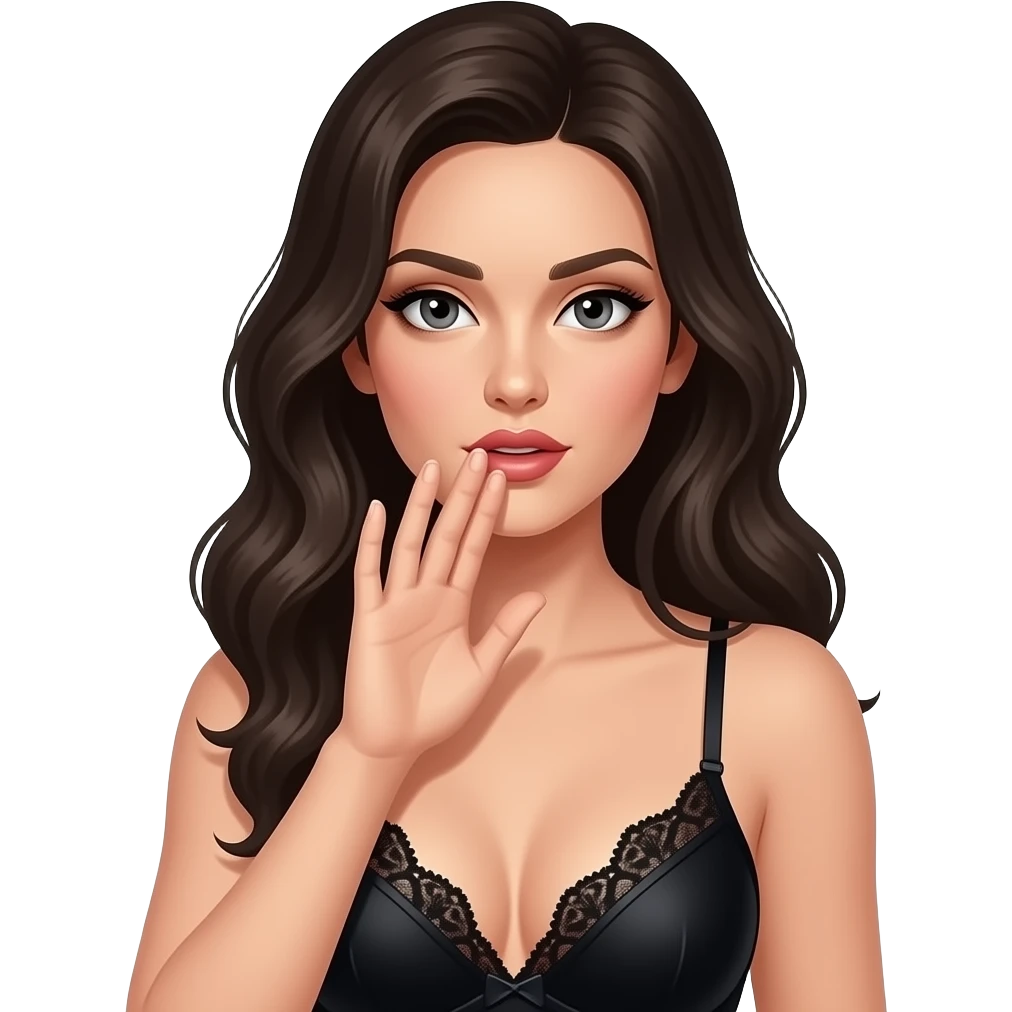 make a naughty sexual and seductive that just says the word "Master/Mistress" emoji