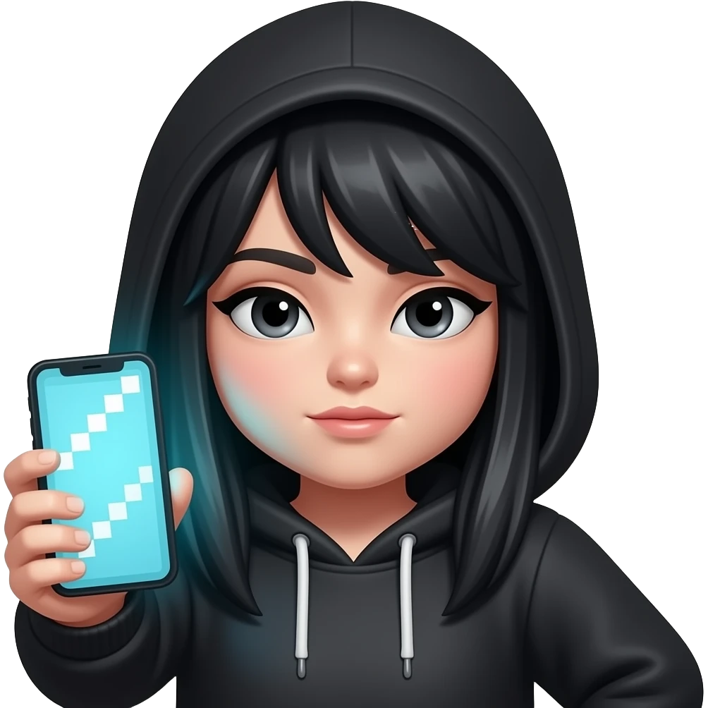 A Roblox EMO girl emoji