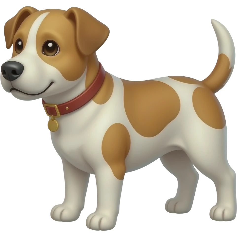 A chill dog standing emoji