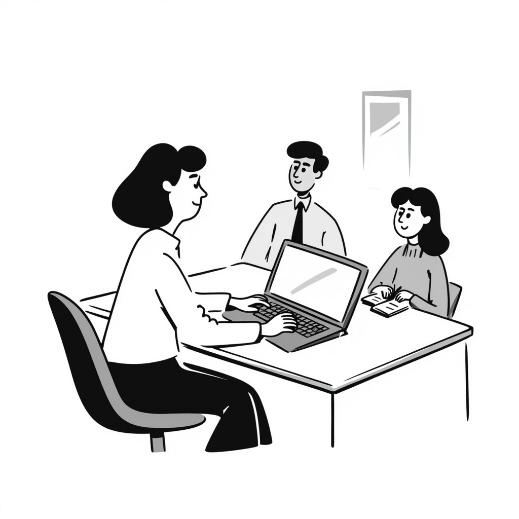 office worker having a meeting emoji