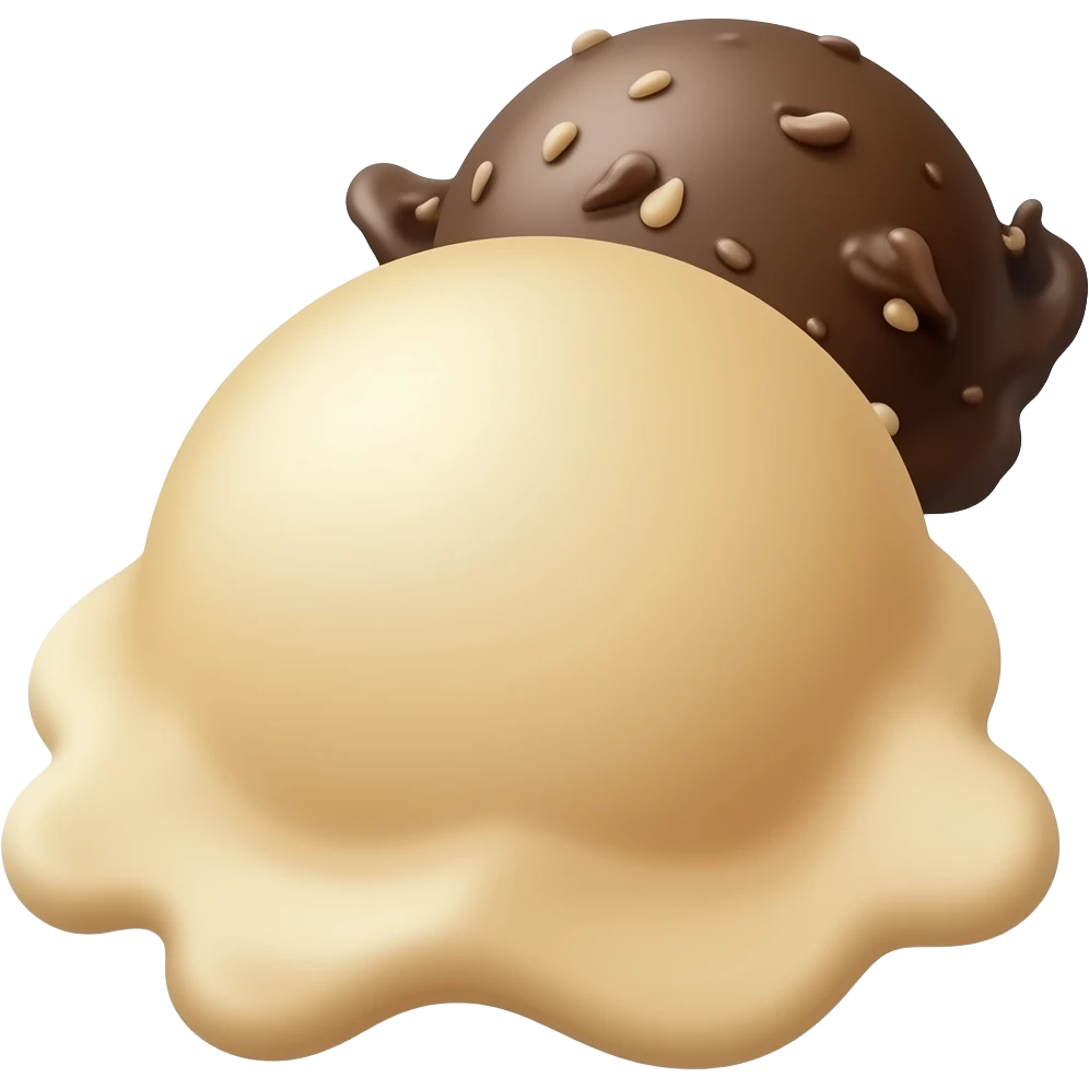 vanilla and chopcolate ice cream emoji