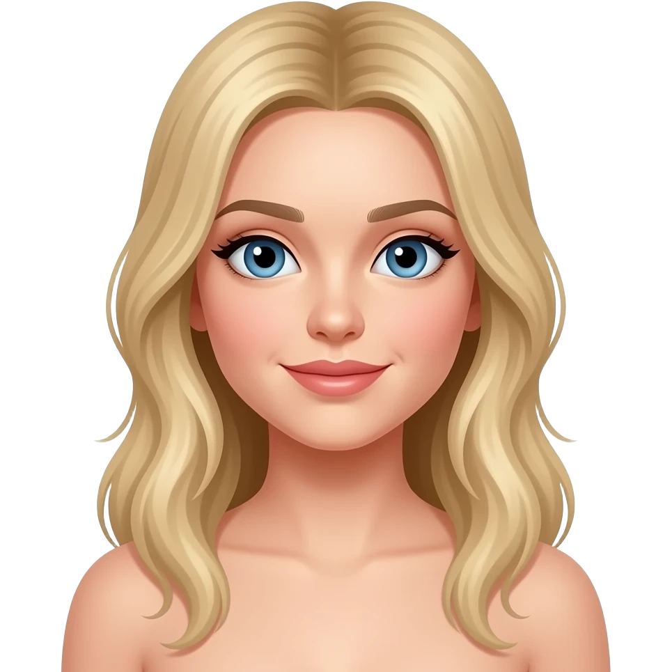Naked blonde girl emoji