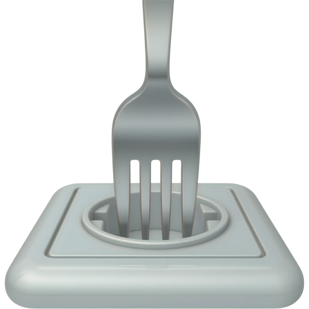 Fork in outlet emoji