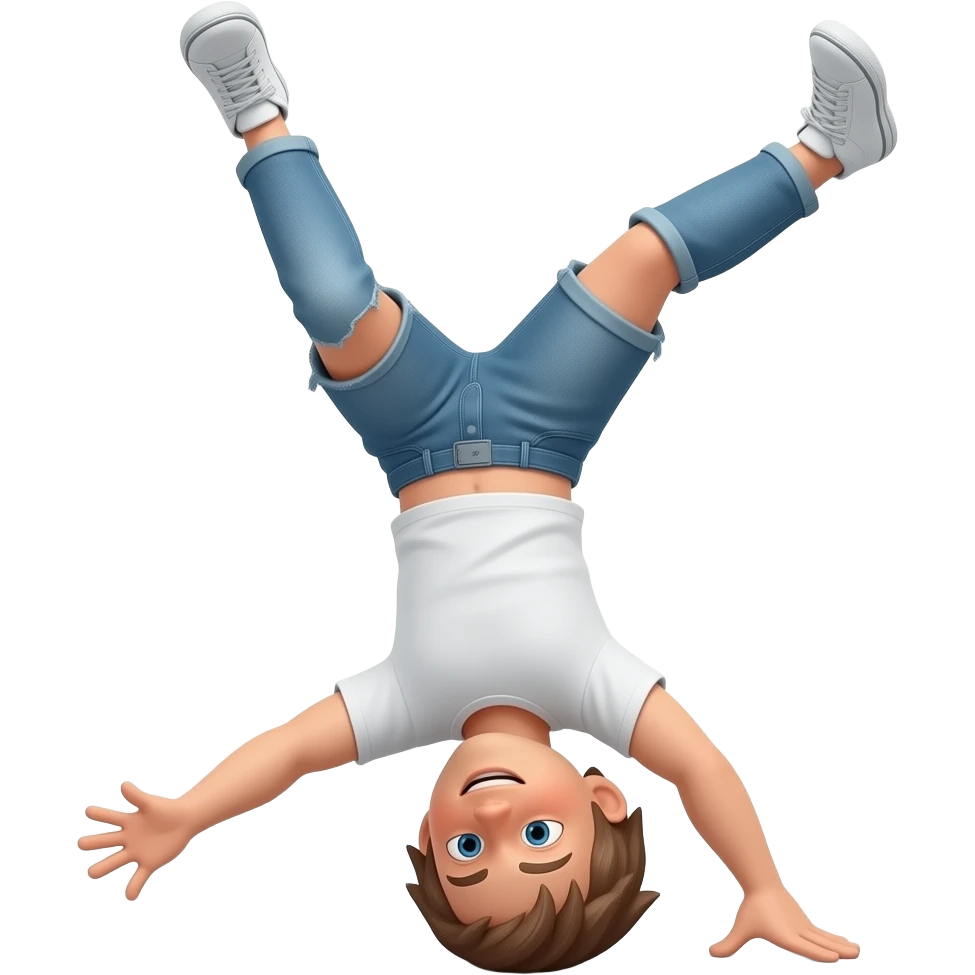 Make an emoji of someone doing a backflip emoji