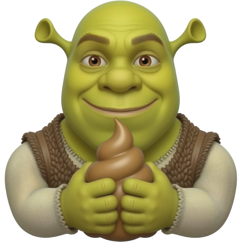 Shrek pooping emoji