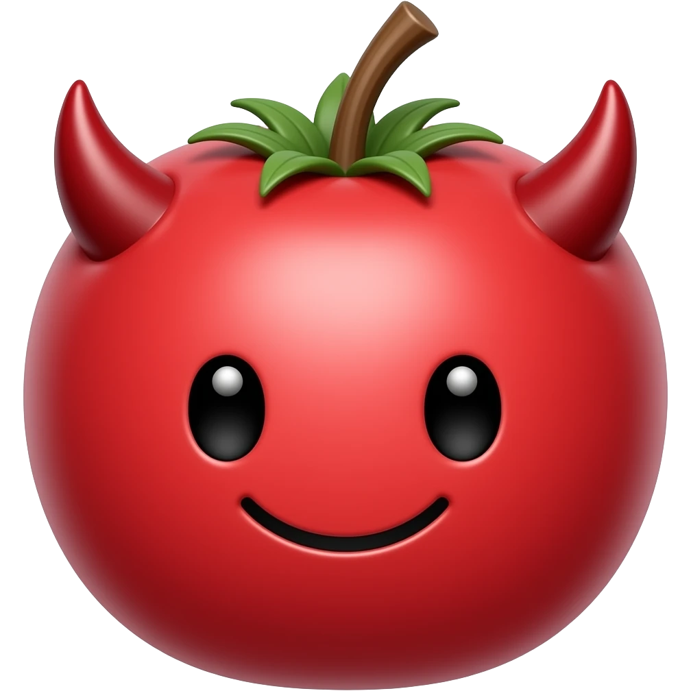 Kawaii demon fruit emoji