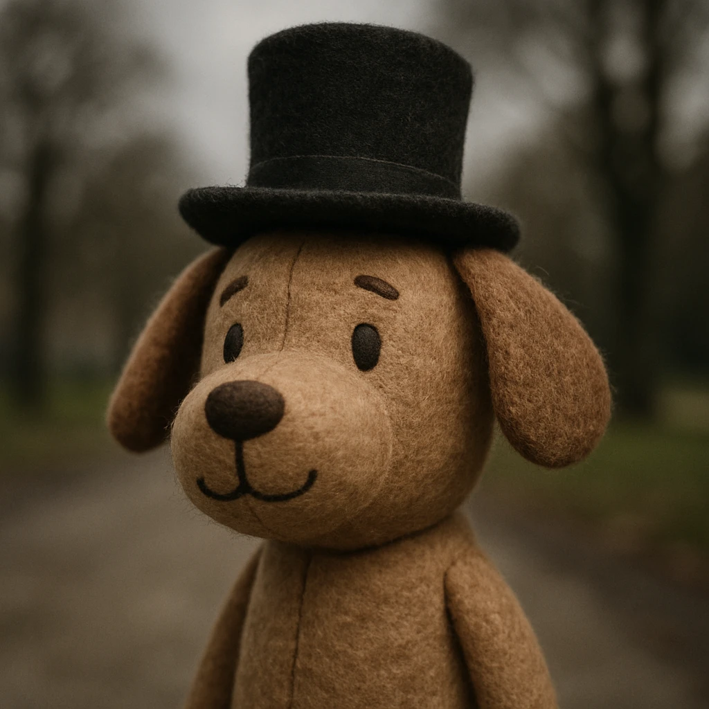 dog with tophat emoji