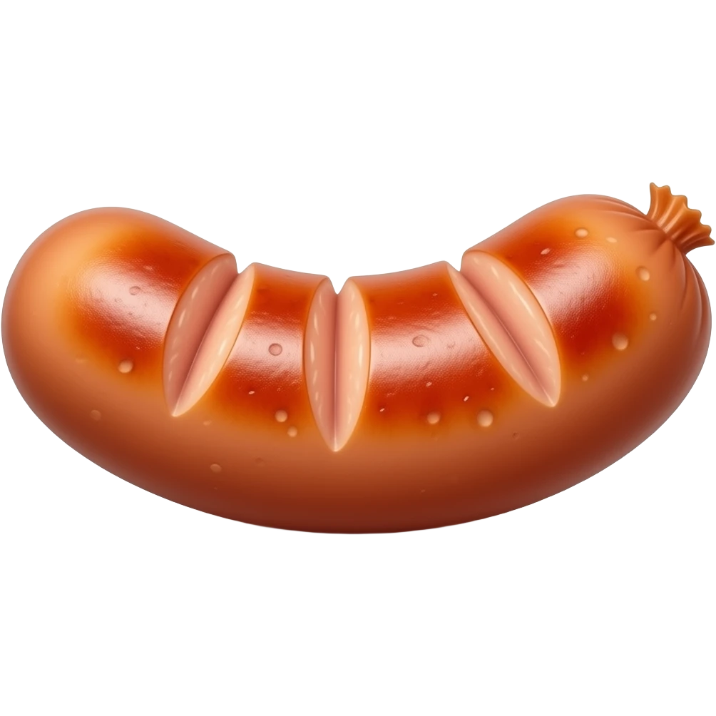 A sausage with sizzle marks emoji