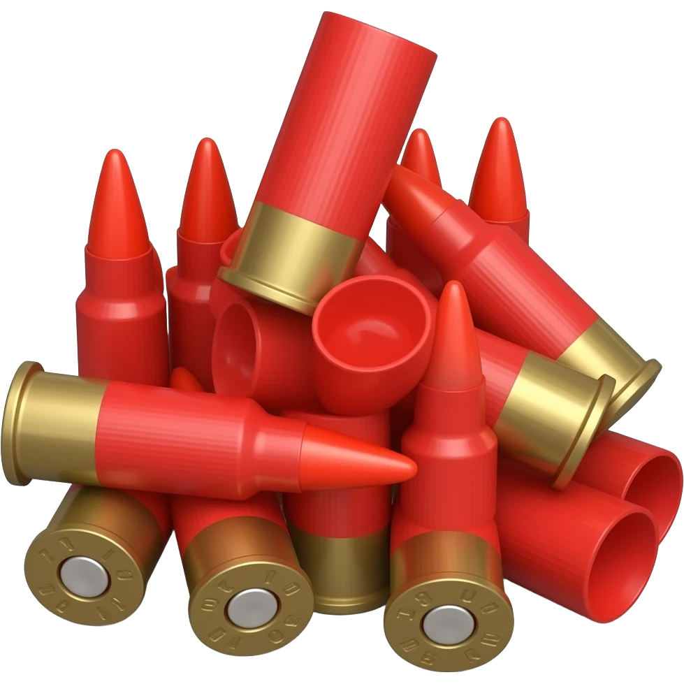 Red Shotgun shells in a pile emoji
