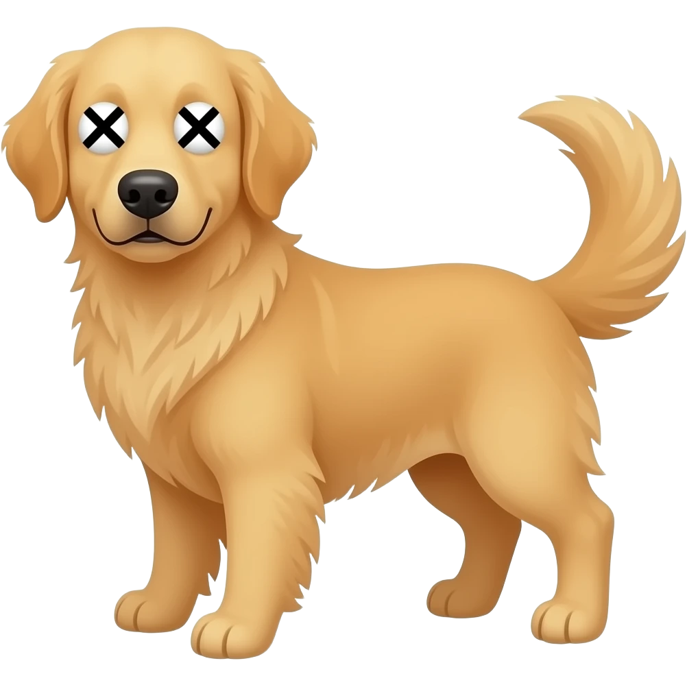 Dog with crossed eyes emoji