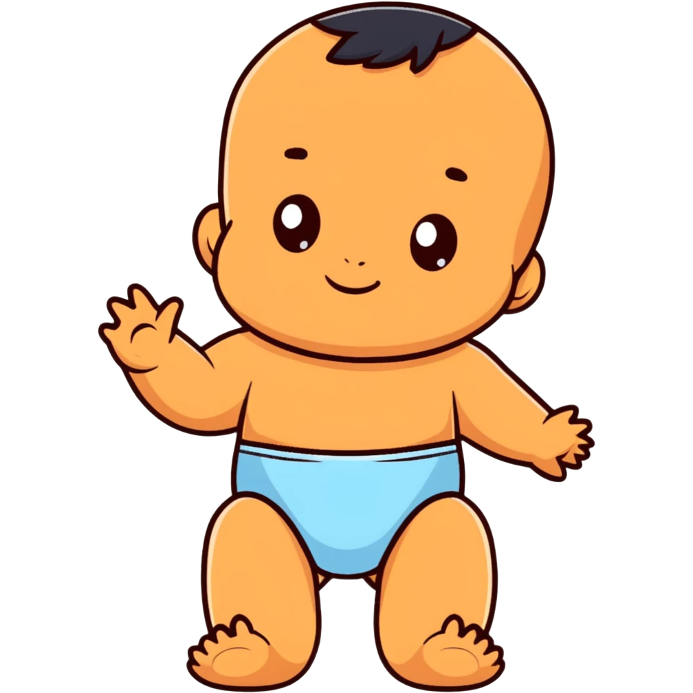full body tanned baby emoji