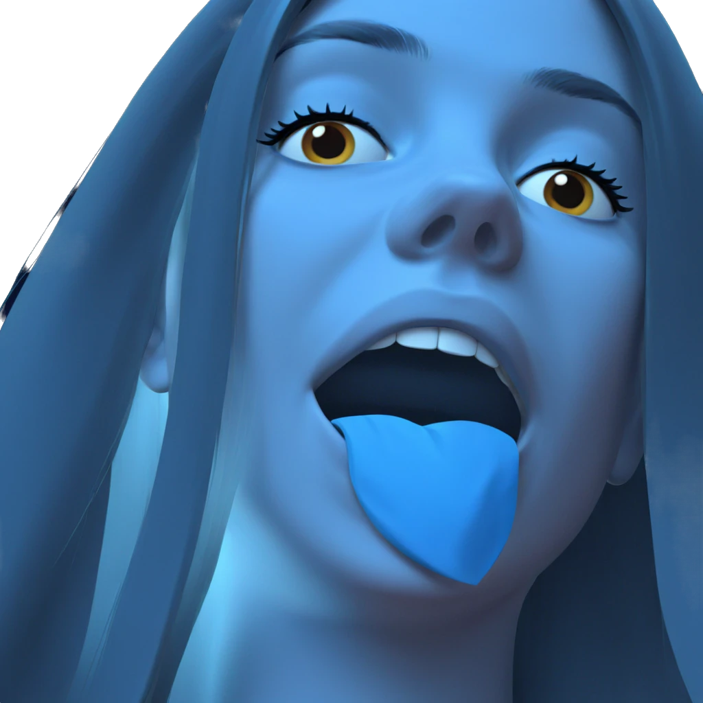 long haired girl portrait emoji