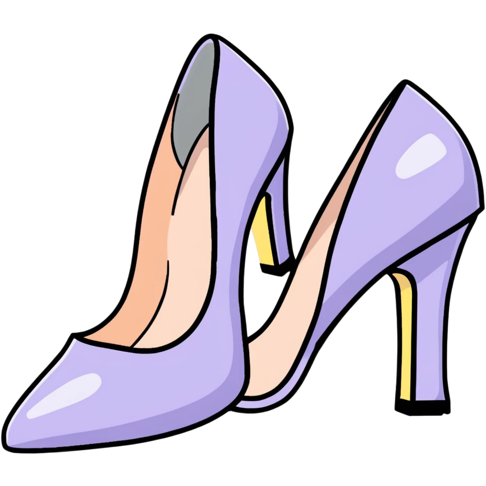 lilac pastel pumps emoji