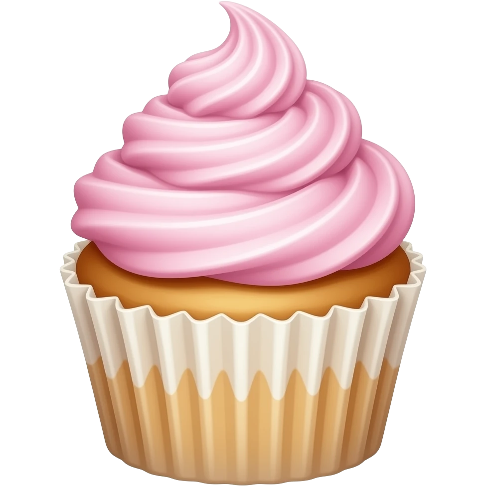 Cupcake with pink icing emoji