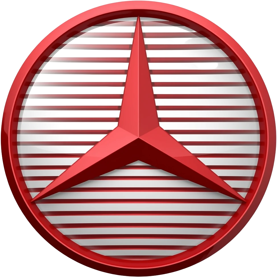 красный логотип мерседеса emoji