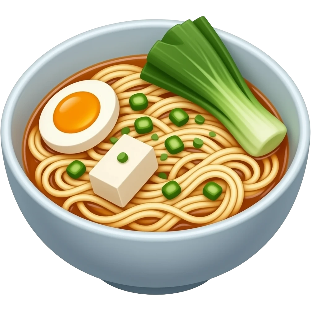 Tofu ramen noodles emoji