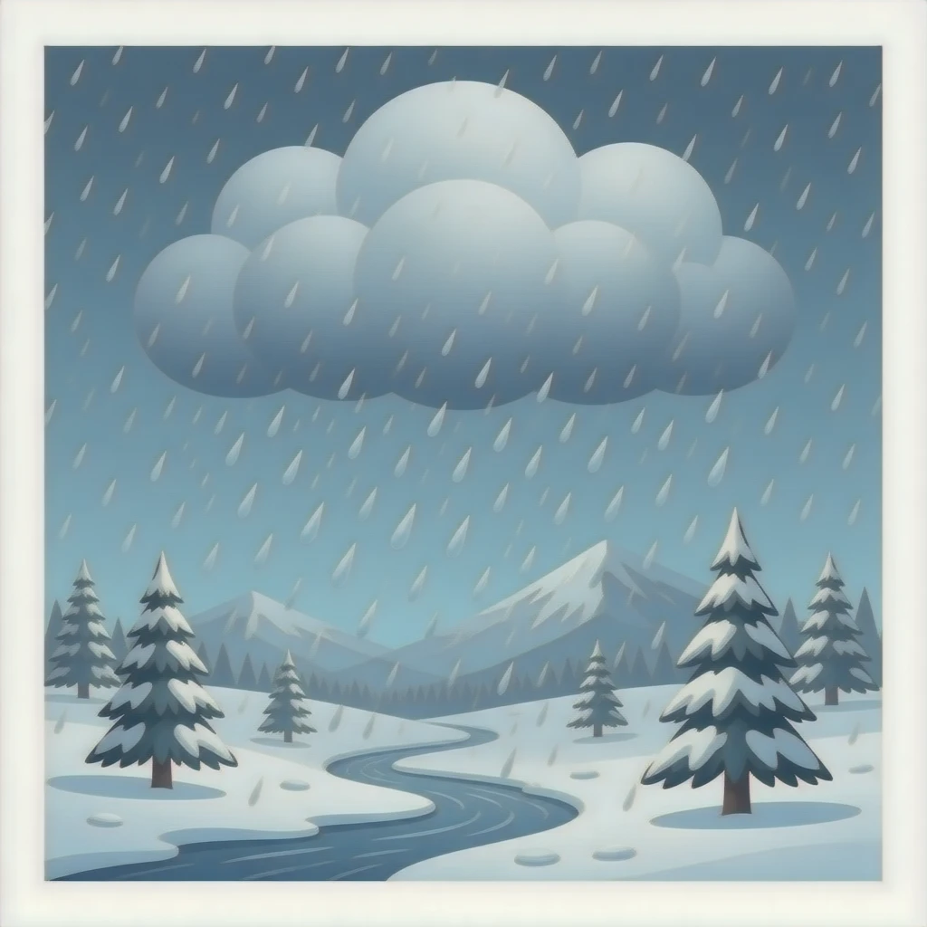 snow rain emoji