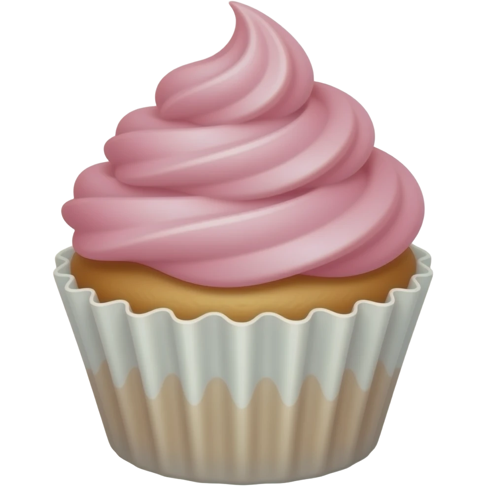 Cupcake with pink icing emoji