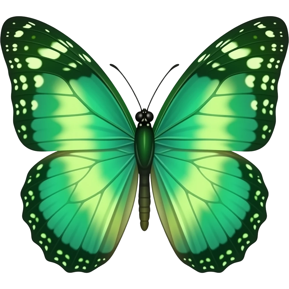 Green butterfly emoji