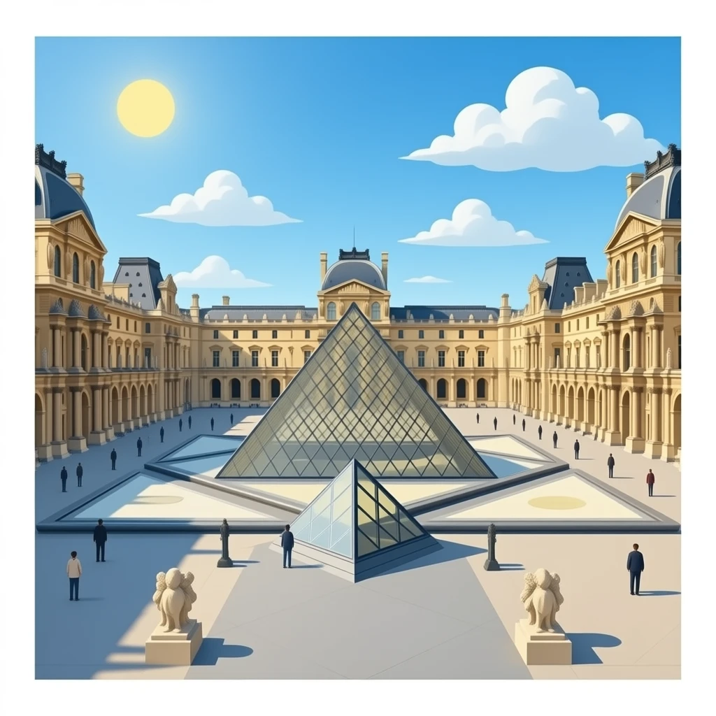 Louvre a closer view emoji