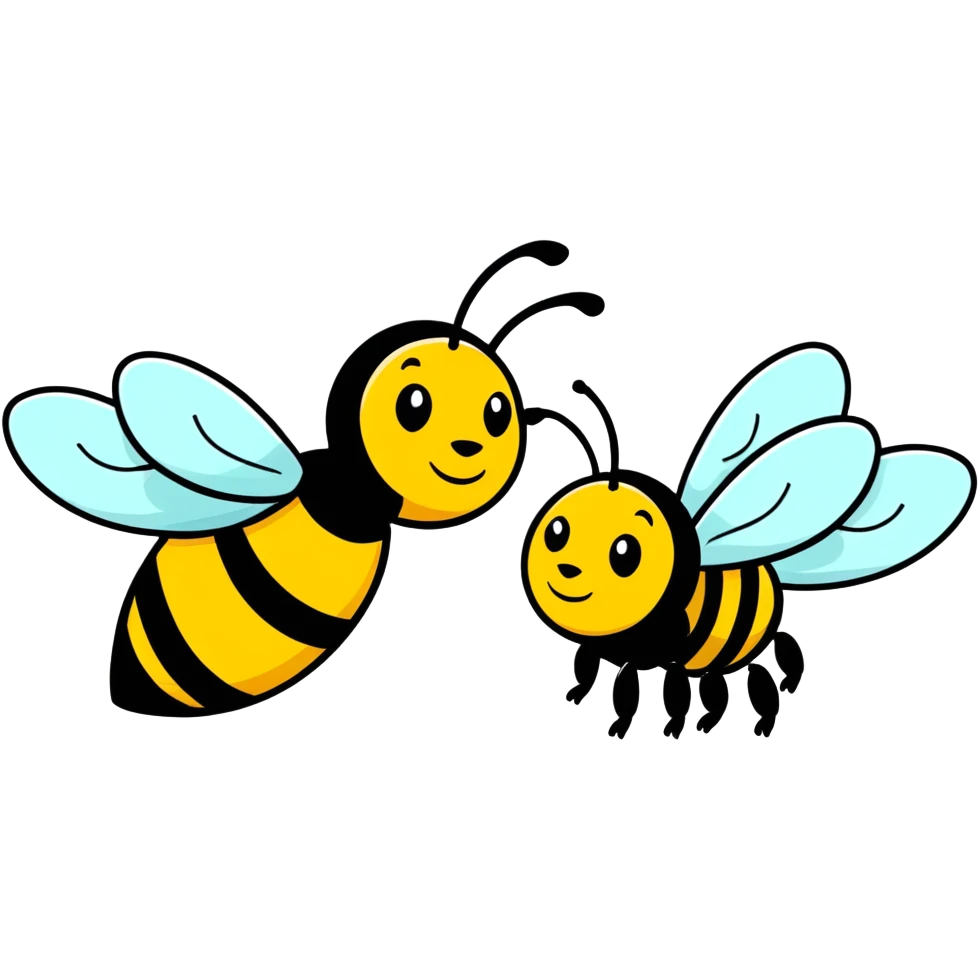 Two Bee Best friends  emoji