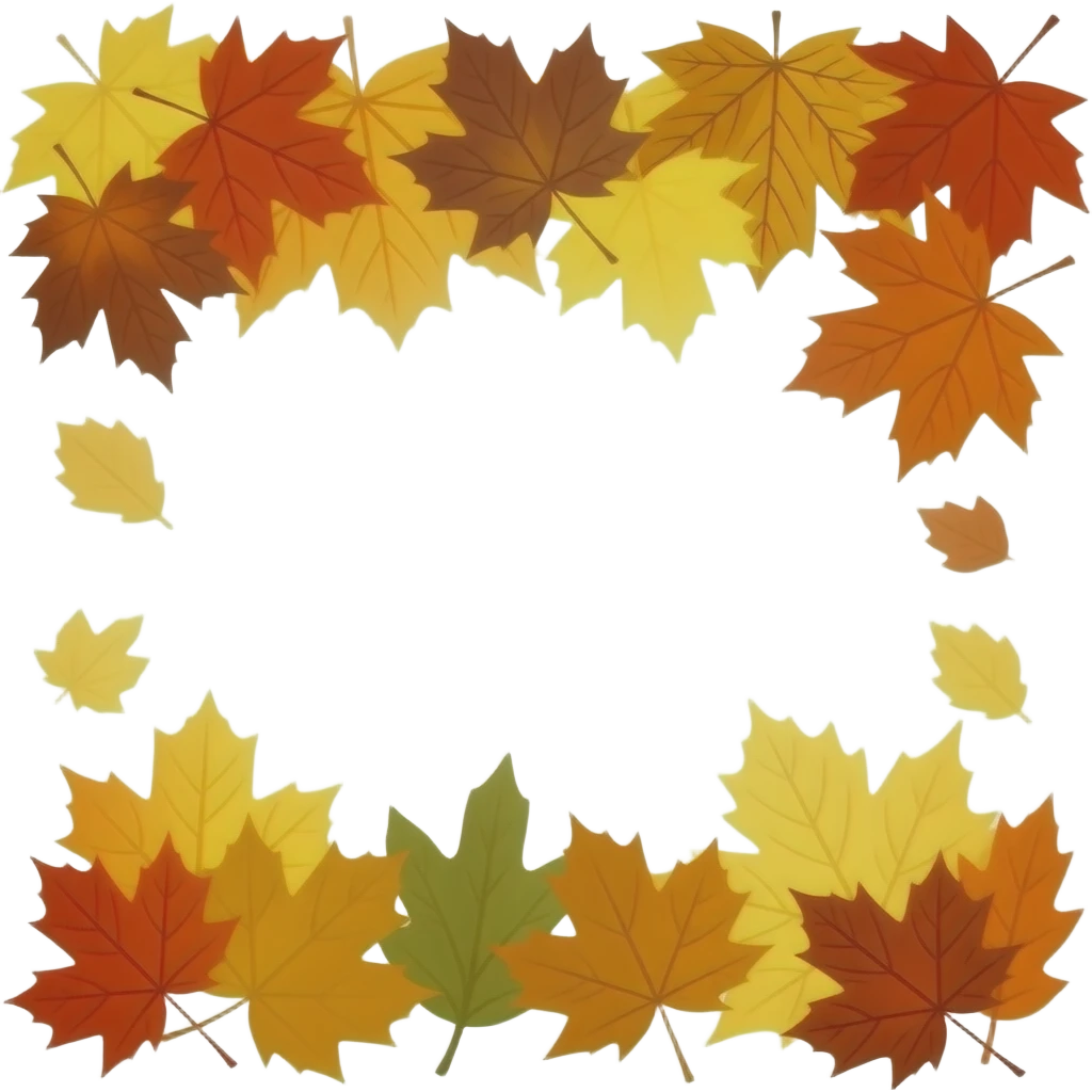 autumn leaves boarder emoji