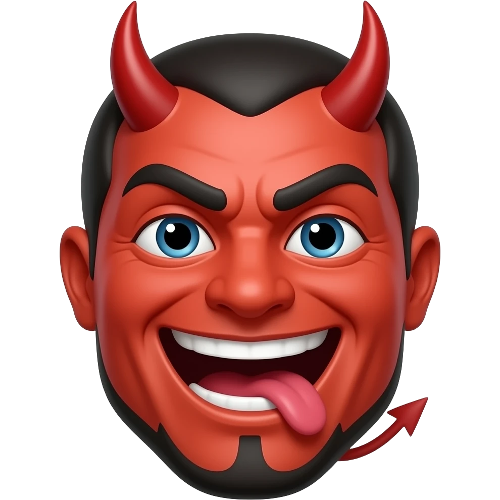 Devil chuckling emoji