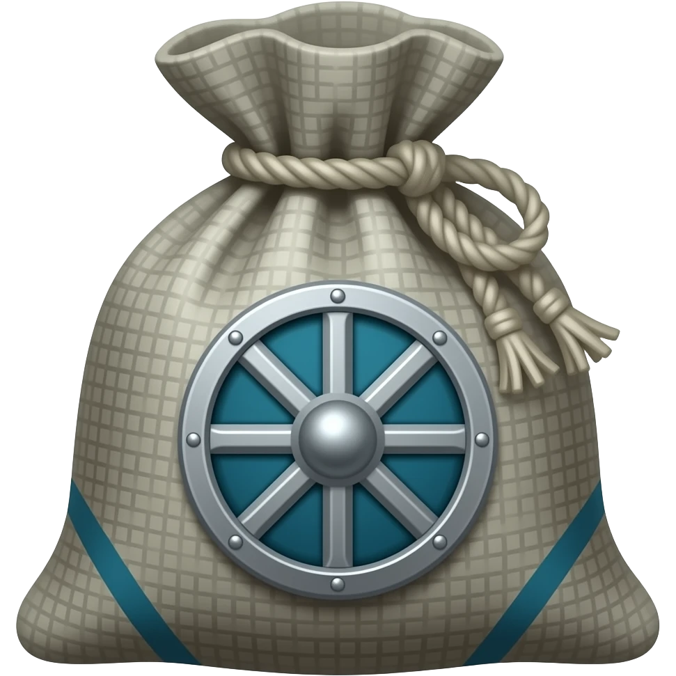 Silver sack in a Viking style emoji