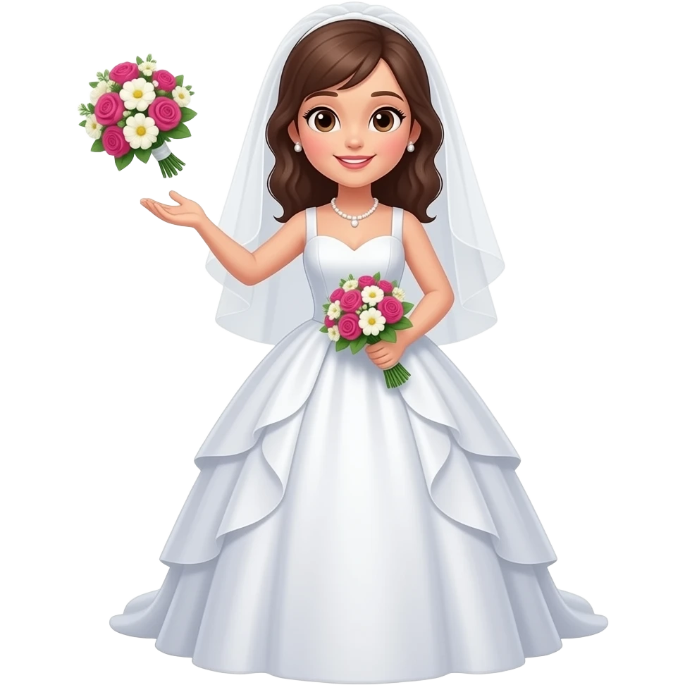 bride flower toss emoji