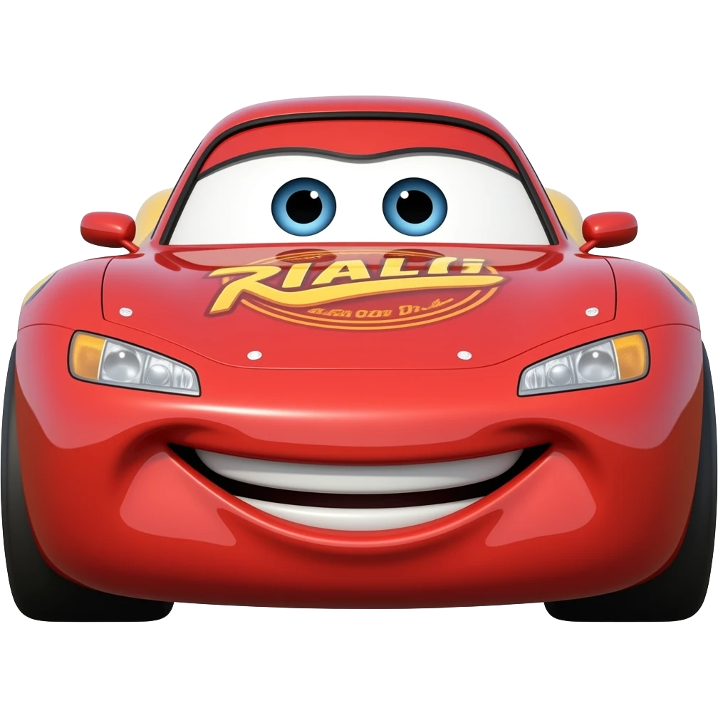 Red racing car character emoji