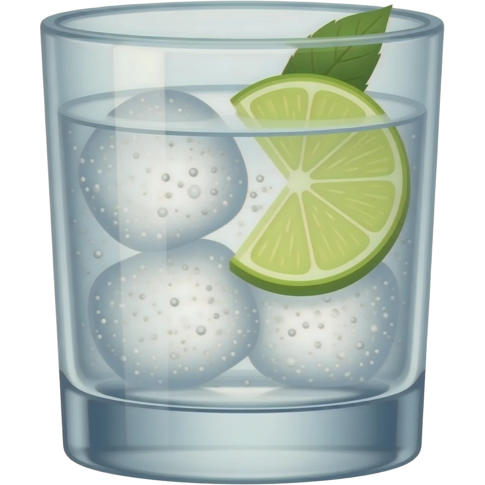 Gin tónico em copo de gin emoji