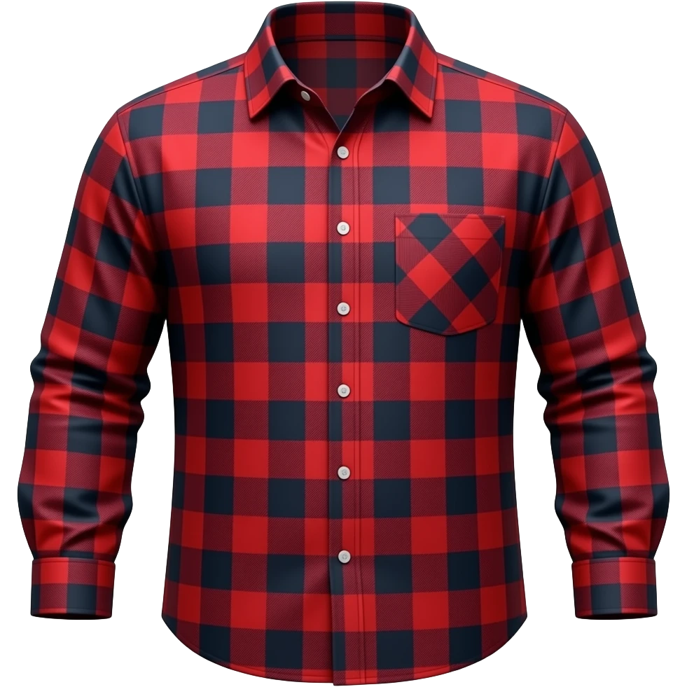 Red buffalo check shirt emoji