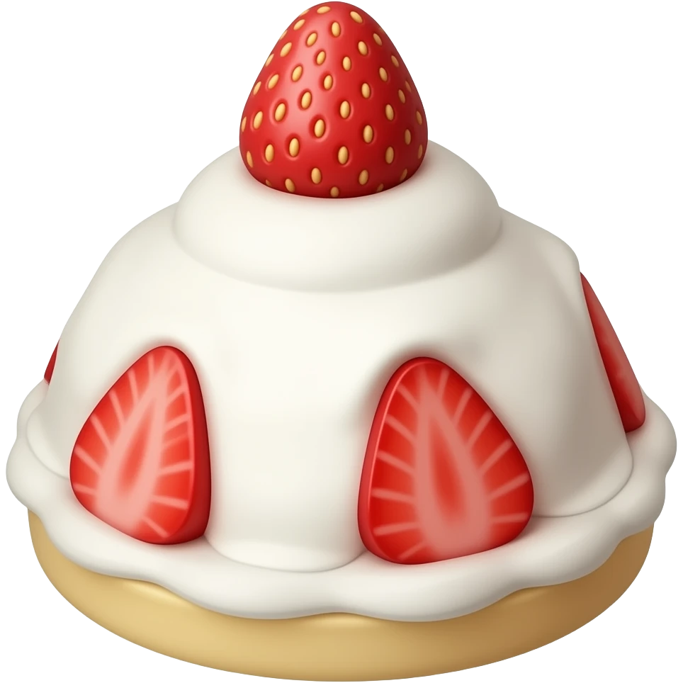 strawberry shortcake on a biscuit emoji